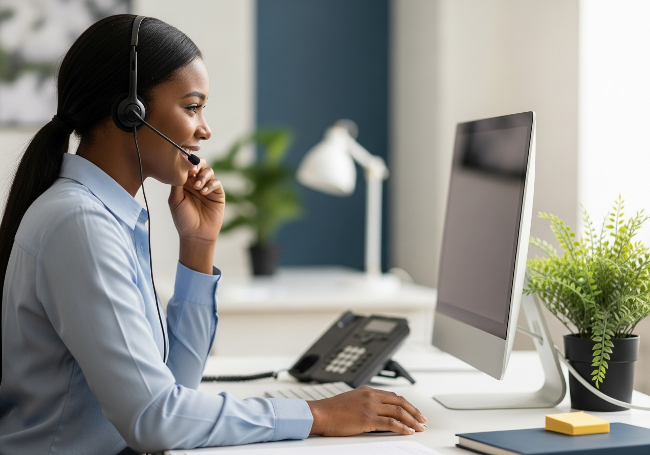 Friendly customer support representative ready to help