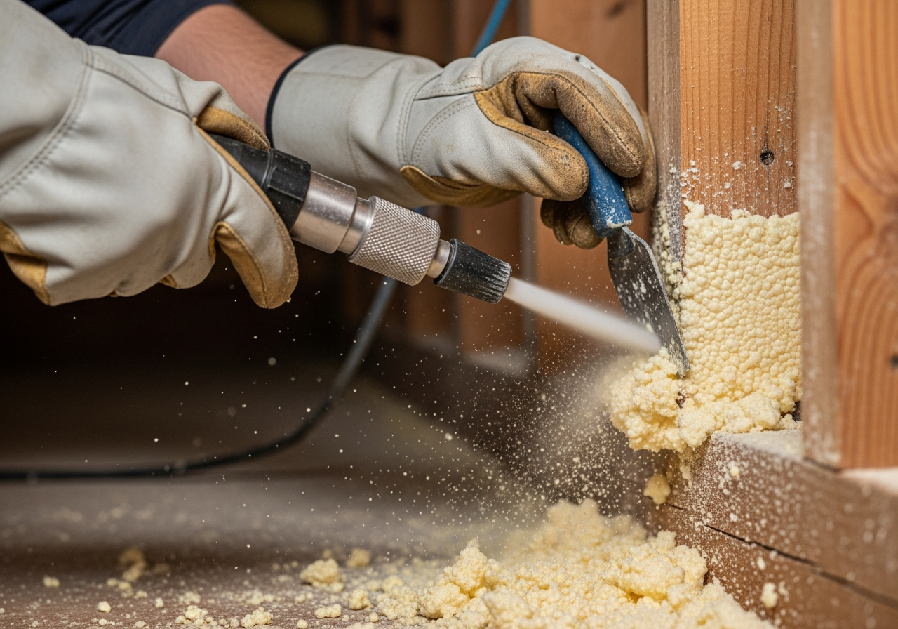 Professional Cryogenic Foam Removal: Clean, Precise Roofing Restoration installation process