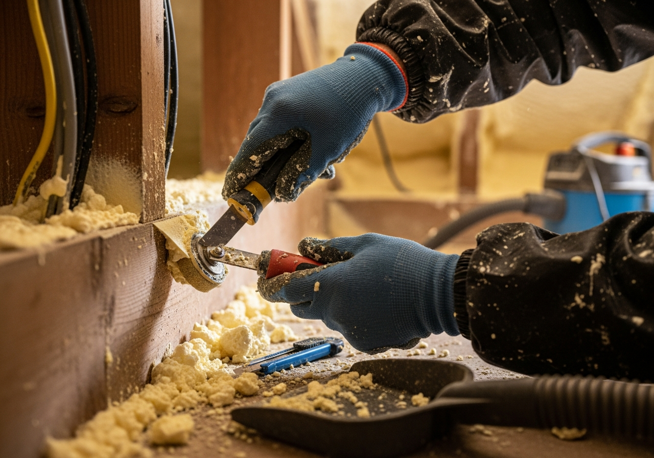 Professional Resolving Mortgage Complications from Spray Foam Insulation installation process